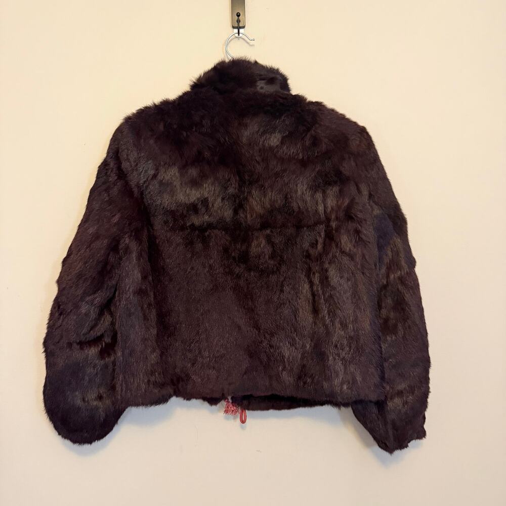 Faux Fur Womens Jacket Medium Deep Purple Coat Winter Outdoor Warm Cozy Lined - Picture 2 of 7